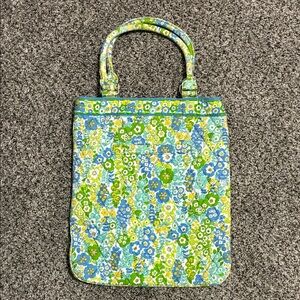 🌻 2/$20 Vera Bradley ENGLISH MEADOW Tote Laptop Computer Bag Purse Handbag